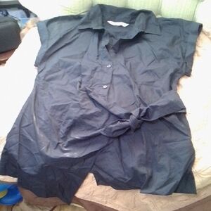 Navy Blue Button-Up Shirt